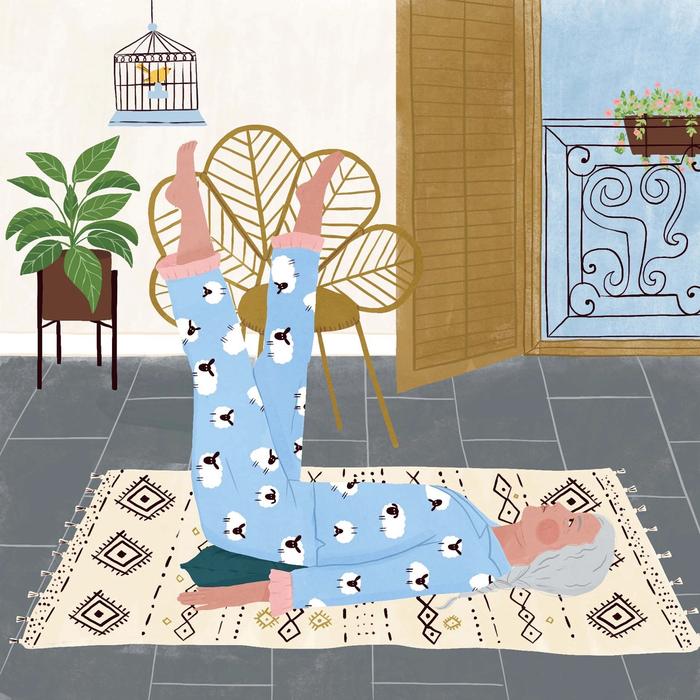 Pajama Pilates by Maria Mankin, with illustrations by Maja Tomljanovic