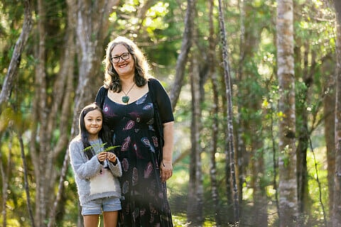 Kim Muriwai and her daughter Vassana